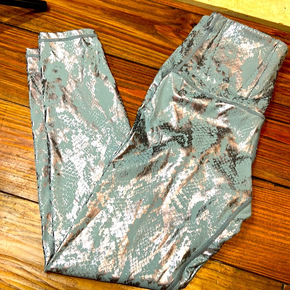 Alexo blue silver leggings small